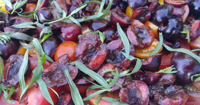 Cherries And Tomatoes In A Salad