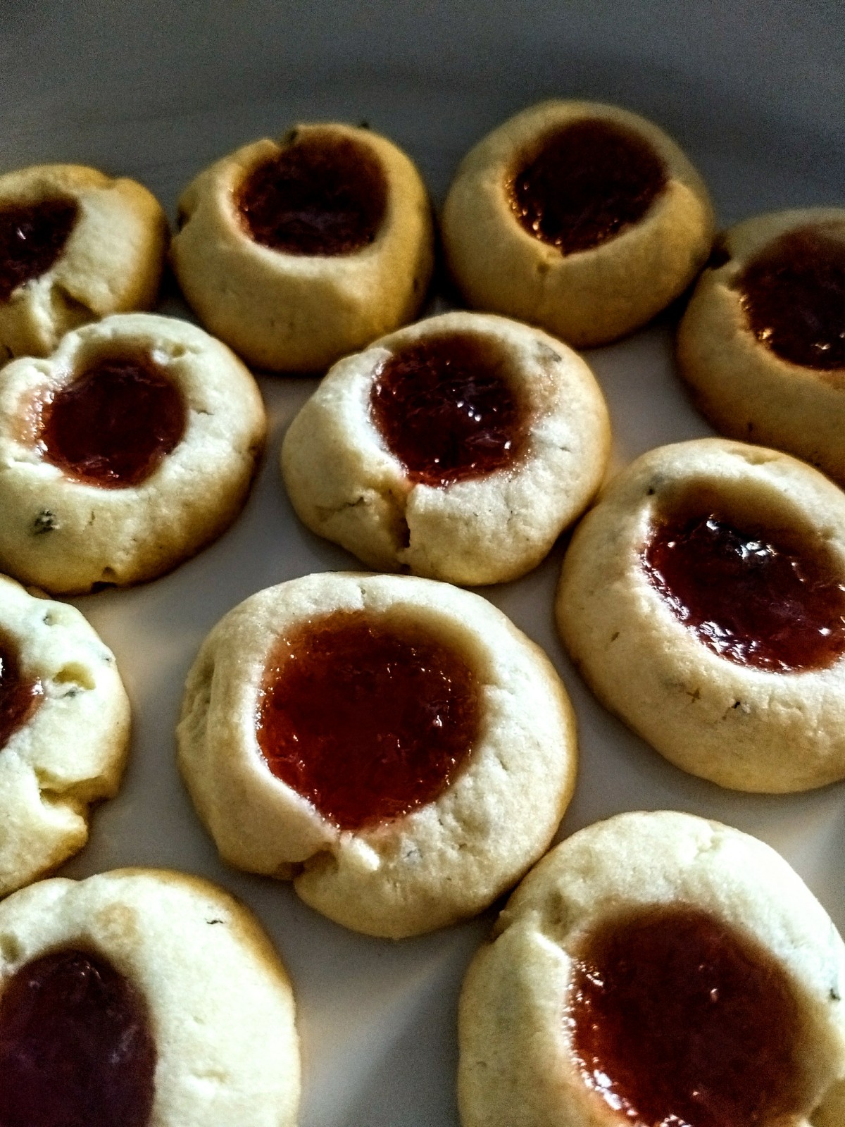 Lavender Strawberry Thumbprints